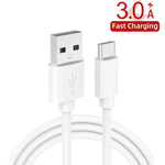 F002C QC3.0 USB + USB 2.0 LED Digital Display Fast Charger with USB to Type-C Data Cable, EU Plug, EU Plug +  Type-C Cable