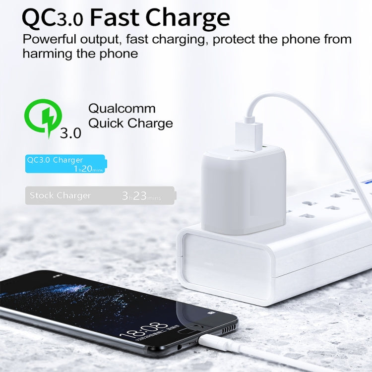 CS-20W Mini Portable PD3.0 + QC3.0 Dual Ports Fast Charger with 3A USB to Type-C Data Cable, Charger + USB to Type-C Cable