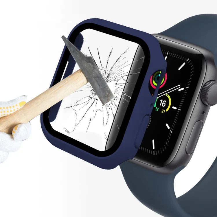 ENKAY Hat-Prince 2 in 1 PC Frame + 9H Tempered Glass Protector Full Coverage Case for Apple Watch Series 7 45mm