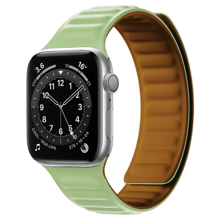 Silicone Magnetic Strap Watchband For Apple Watch Series, 7 41mm / 6&SE&5&4 40mm / 3&2&1 38mm, 7 45mm / 6&SE&5&4 44mm / 3&2&1 42mm
