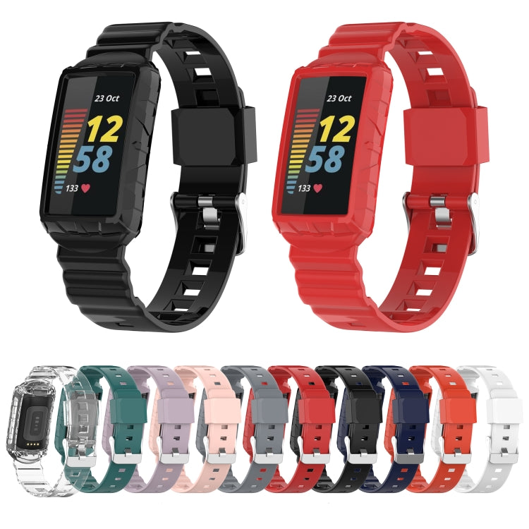 Silicone One Body Armor Watch Strap, For Fitbit Charge 5, For Fitbit Charge 4, For Fitbit Charge 4 SE, For Fitbit Charge 3 SE, For Fitbit Charge 3