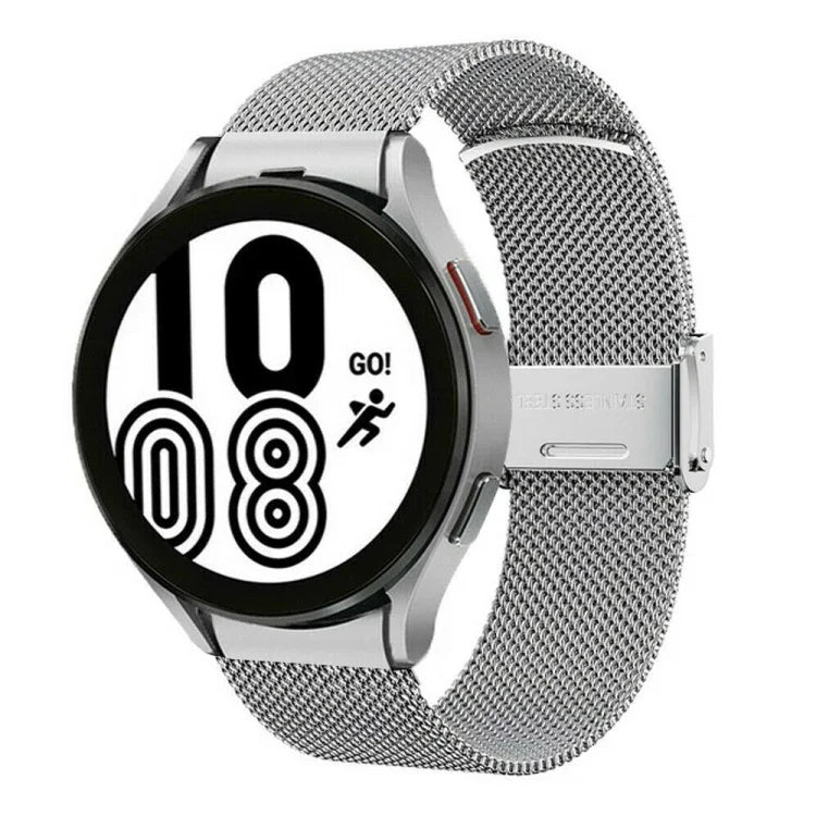 Milan Metal Steel Mesh One Buckle Strap, For Samsung Galaxy Watch 3 41mm, For Samsung Galaxy Watch 4 Classic 42mm / 46mm, For Samsung Galaxy Watch 4 40mm / 44mm, For Samsung Galaxy Gear Sport, For Samsung Galaxy Gear S2 Classic