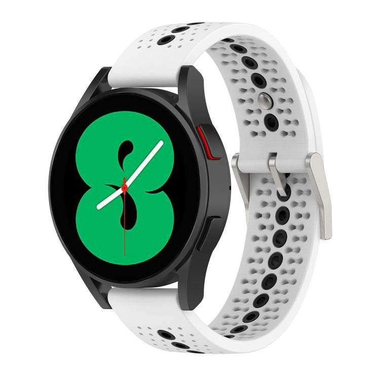 Two-Color Silicone Breathable Strap, For Samsung Galaxy Watch Active 2 40mm, For Samsung Galaxy Watch Active 2 44mm, For Samsung Galaxy Watch 3 41mm, For Samsung Galaxy Watch 42mm