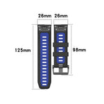 26mm Two-color Silicone Jack Watch Strap, For Garmin Fenix 7X