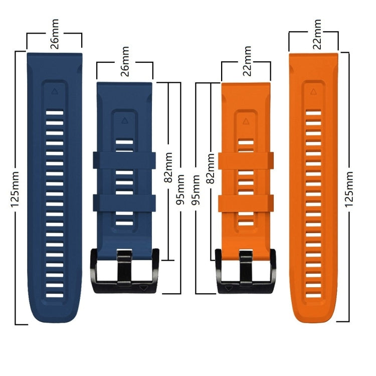 26mm Silicone Sport Pure Color Strap, For Garmin Fenix 3 Sapphire