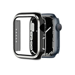 Electroplating Two-color PC+Tempered Film Watch Case, For Apple Watch Series 3/2/1 42mm, For Apple Watch Series 9 / 8 / 7 41mm