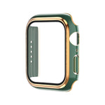 Electroplating Two-color PC+Tempered Film Watch Case, For Apple Watch Series 3/2/1 42mm, For Apple Watch Series 9 / 8 / 7 41mm