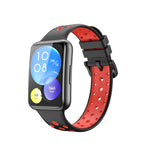 Two-Color Perforated Silicone Watch Band, For Huawei Watch Fit 2