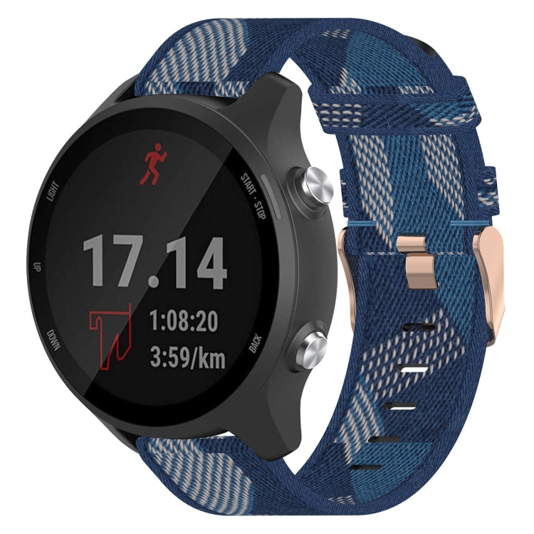 20mm Nylon Woven Watch Band, For Garmin Forerunner 245 Music, For Garmin Forerunner 645, For Garmin Forerunner 645 Music