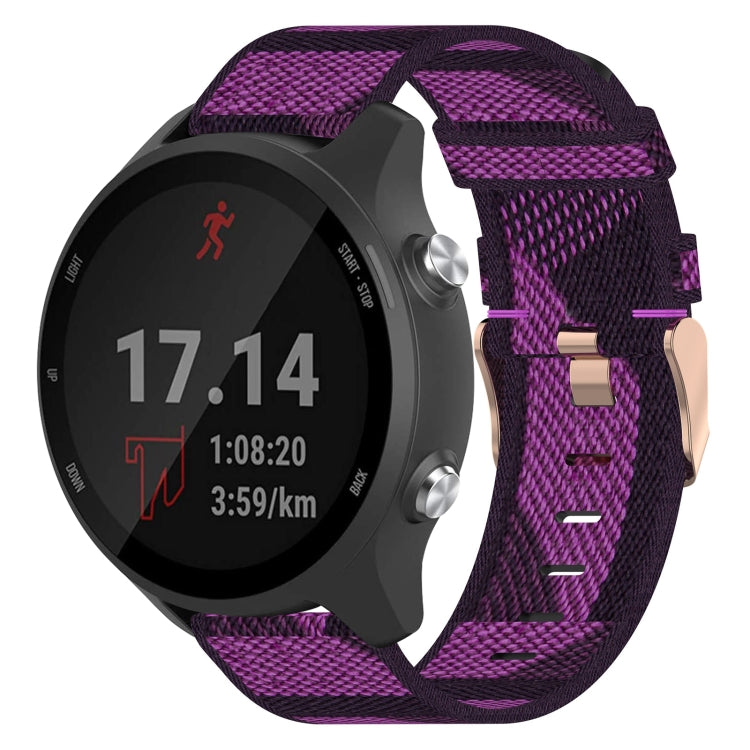 20mm Nylon Woven Watch Band, For Garmin Forerunner 245 Music, For Garmin Forerunner 645, For Garmin Forerunner 645 Music
