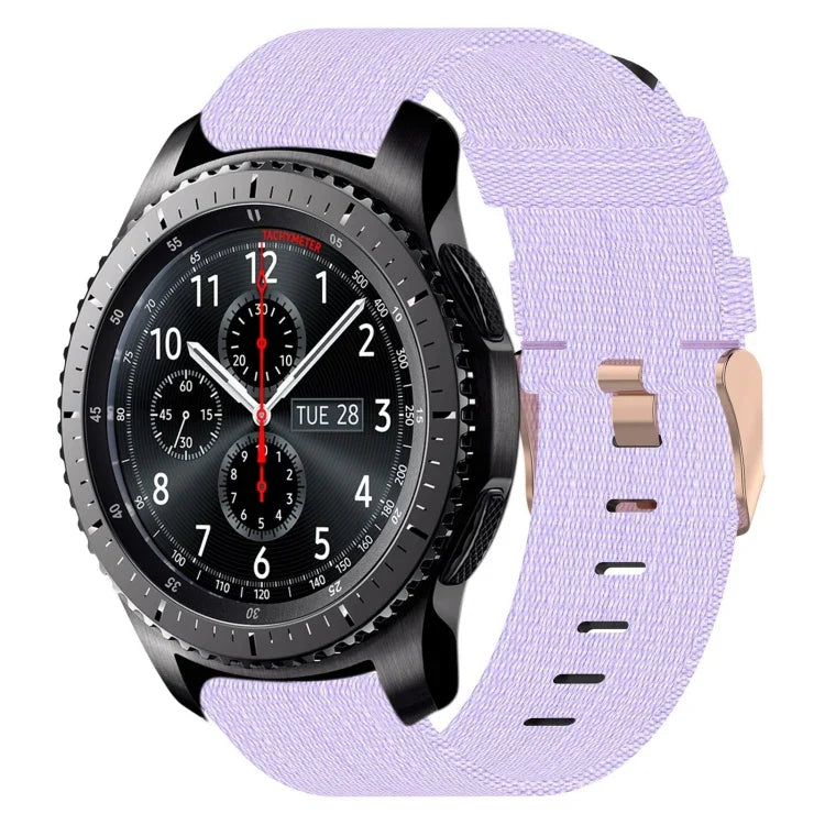 22mm Nylon Woven Watch Band, For Samsung Galaxy Watch3 45mm, For Samsung Galaxy Watch 46mm, For Samsung Gear S3 Classic, For Samsung Gear S3 Frontier