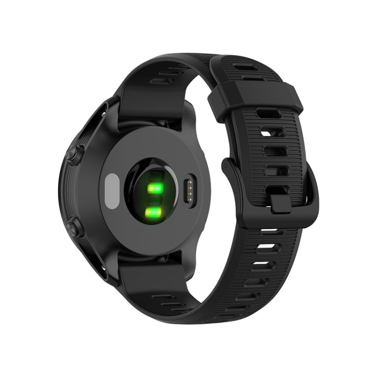 For Garmin Forerunner945 / fenix5 Plus / Approach S60 Monochrome Silicone Watch Band, Black, White, Orange, Pink, Red, Lake Blue, Grey, Blue, Lime, Purple, midnight blue