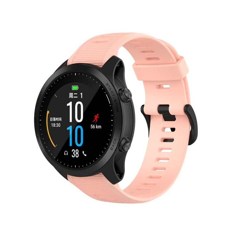For Garmin Forerunner945 / fenix5 Plus / Approach S60 Monochrome Silicone Watch Band, Black, White, Orange, Pink, Red, Lake Blue, Grey, Blue, Lime, Purple, midnight blue