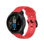 For Garmin Forerunner945 / fenix5 Plus / Approach S60 Monochrome Silicone Watch Band, Black, White, Orange, Pink, Red, Lake Blue, Grey, Blue, Lime, Purple, midnight blue