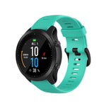 For Garmin Forerunner945 / fenix5 Plus / Approach S60 Monochrome Silicone Watch Band, Black, White, Orange, Pink, Red, Lake Blue, Grey, Blue, Lime, Purple, midnight blue