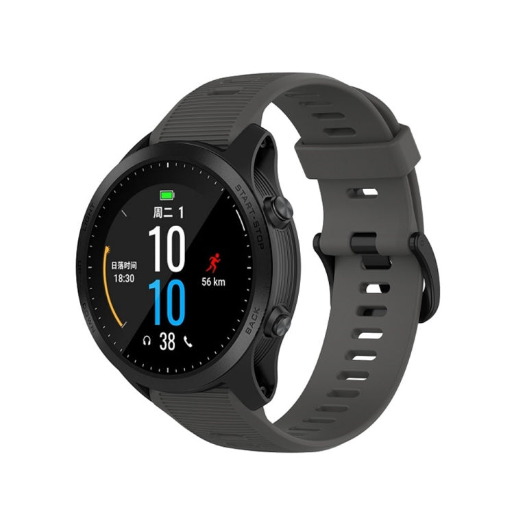 For Garmin Forerunner945 / fenix5 Plus / Approach S60 Monochrome Silicone Watch Band, Black, White, Orange, Pink, Red, Lake Blue, Grey, Blue, Lime, Purple, midnight blue