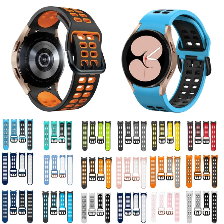 20mm Breathable Two-Color Silicone Watch Band, For Samsung Galaxy Watch 5  40mm, For Samsung Galaxy Watch 5  44mm