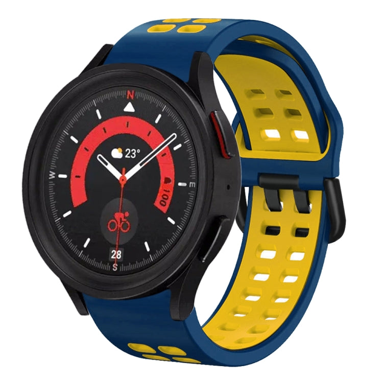 20mm Breathable Two-Color Silicone Watch Band, For Samsung Galaxy Watch 5  40mm, For Samsung Galaxy Watch 5  44mm