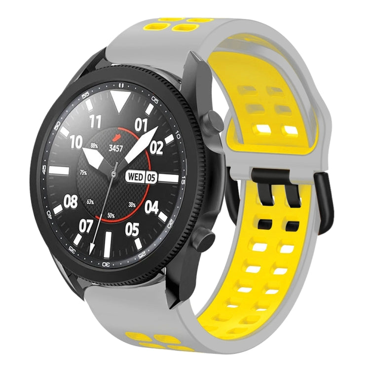 20mm Breathable Two-Color Silicone Watch Band, For Samsung Galaxy Watch 5 Pro  45mm, For Samsung Galaxy Watch 4 40mm