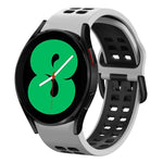 20mm Breathable Two-Color Silicone Watch Band, For Samsung Galaxy Watch 4 44mm, For Samsung Galaxy Watch 4 Classic 46mm