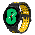 20mm Breathable Two-Color Silicone Watch Band, For Samsung Galaxy Watch 4 44mm, For Samsung Galaxy Watch 4 Classic 46mm