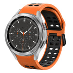 20mm Breathable Two-Color Silicone Watch Band, For Samsung Galaxy Watch 4 44mm, For Samsung Galaxy Watch 4 Classic 46mm