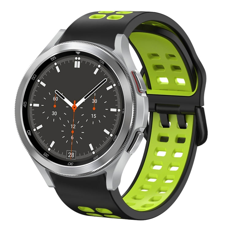 20mm Breathable Two-Color Silicone Watch Band, For Samsung Galaxy Watch 4 44mm, For Samsung Galaxy Watch 4 Classic 46mm
