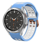 20mm Breathable Two-Color Silicone Watch Band, For Samsung Galaxy Watch 4 44mm, For Samsung Galaxy Watch 4 Classic 46mm