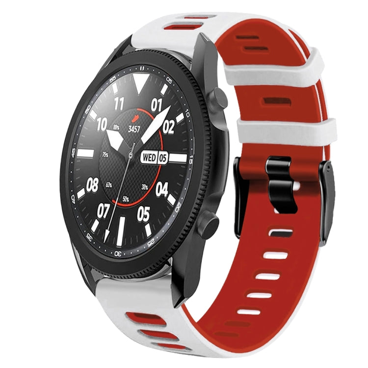 20mm Two-Color Silicone Watch Band, For Samsung Galaxy Watch 5 Pro  45mm, For Samsung Galaxy Watch 4 40mm