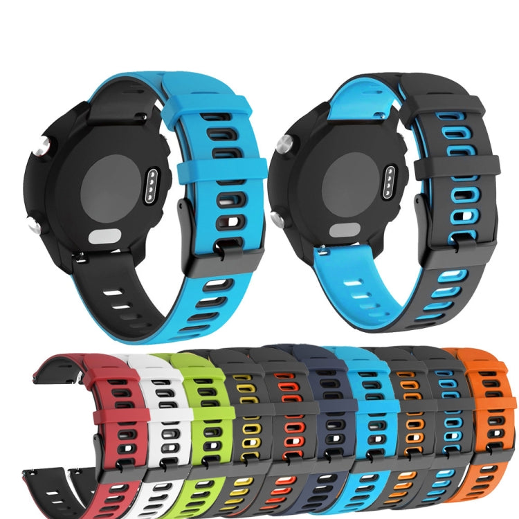 20mm Two-Color Silicone Watch Band, For Samsung Galaxy Watch 5 Pro  45mm, For Samsung Galaxy Watch 4 40mm