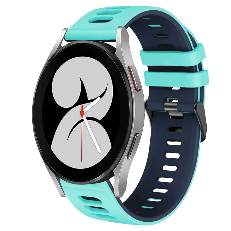 20mm Two-Color Silicone Watch Band, For Samsung Galaxy Watch 5 Pro  45mm, For Samsung Galaxy Watch 4 40mm