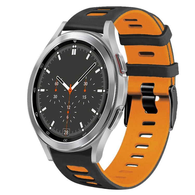 20mm Two-Color Silicone Watch Band, For Samsung Galaxy Watch 4 44mm, For Samsung Galaxy Watch 4 Classic 46mm