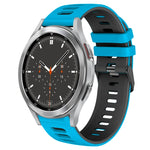 20mm Two-Color Silicone Watch Band, For Samsung Galaxy Watch 4 44mm, For Samsung Galaxy Watch 4 Classic 46mm