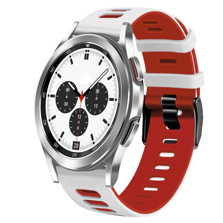 20mm Two-Color Silicone Watch Band, For Samsung Galaxy Watch 4 Classic 42mm, For Samsung Galaxy Watch Active 2
