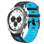 20mm Two-Color Silicone Watch Band, For Samsung Galaxy Watch 4 Classic 42mm, For Samsung Galaxy Watch Active 2
