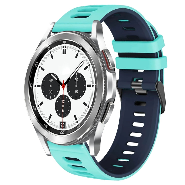 20mm Two-Color Silicone Watch Band, For Samsung Galaxy Watch 4 Classic 42mm, For Samsung Galaxy Watch Active 2