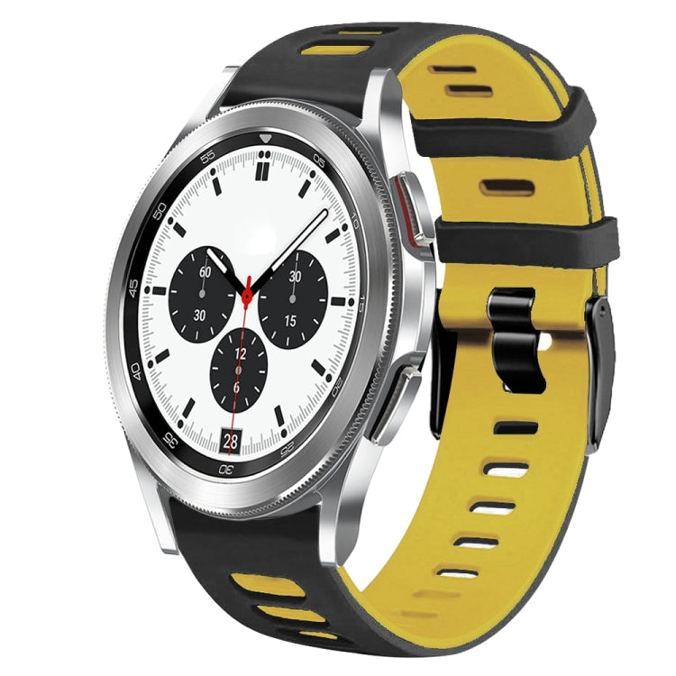 20mm Two-Color Silicone Watch Band, For Samsung Galaxy Watch 4 Classic 42mm, For Samsung Galaxy Watch Active 2