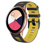 20mm Two-Color Silicone Watch Band, For Samsung Galaxy Watch 4 Classic 42mm, For Samsung Galaxy Watch Active 2