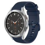 20mm Plaid Solid Color Silicone Watch Band, For Samsung Galaxy Watch4 44mm, For Samsung Galaxy Watch4 Classic 46mm, For Samsung Galaxy Watch4 Classic 42mm, For Samsung Galaxy Watch Active 2