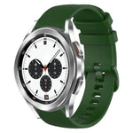 20mm Plaid Solid Color Silicone Watch Band, For Samsung Galaxy Watch4 44mm, For Samsung Galaxy Watch4 Classic 46mm, For Samsung Galaxy Watch4 Classic 42mm, For Samsung Galaxy Watch Active 2