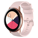 20mm Plaid Solid Color Silicone Watch Band, For Samsung Galaxy Watch4 44mm, For Samsung Galaxy Watch4 Classic 46mm, For Samsung Galaxy Watch4 Classic 42mm, For Samsung Galaxy Watch Active 2