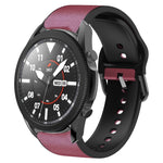 20mm Silicone Adhesive Leather Watch Band, For Samsung Galaxy Watch 5 40mm, For Samsung Galaxy Watch 5 44mm, For Samsung Galaxy Watch 5 Pro 45mm, For Samsung Galaxy Watch 4 40mm, For Samsung Galaxy Watch 4 44mm