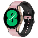 20mm Silicone Adhesive Leather Watch Band, For Samsung Galaxy Watch 5 40mm, For Samsung Galaxy Watch 5 44mm, For Samsung Galaxy Watch 5 Pro 45mm, For Samsung Galaxy Watch 4 40mm, For Samsung Galaxy Watch 4 44mm