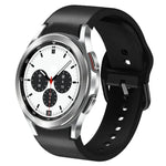 20mm Silicone Adhesive Leather Watch Band, For Samsung Galaxy Watch 4 Classic 46mm, For Samsung Galaxy Watch 4 Classic 42mm, For Samsung Galaxy Watch Active 2