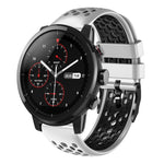 22mm Two-Color Breathable Silicone Watch Band, For Amazfit 2 Stratos