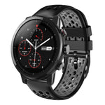 22mm Two-Color Breathable Silicone Watch Band, For Amazfit 2 Stratos