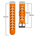 22mm Two-Color Breathable Silicone Watch Band, For Amazfit 2 Stratos
