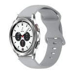 20mm Butterfly Buckle Solid Color Silicone Watch Band, For Samsung Galaxy Watch 4 44mm, For Samsung Galaxy Watch 4 Classic 46mm, For Samsung Galaxy Watch 4 Classic 42mm, For Samsung Galaxy Watch Active 2