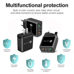 45W PD25W + 2 x QC3.0 USB Multi Port Charger with USB to Type-C Cable, US Plug, US Plug + USB to Type-C Cable