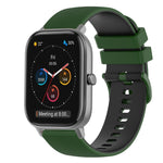 20mm Checkered Two-Color Silicone Watch Band, For Amazfit GTS, For Amazfit BIP